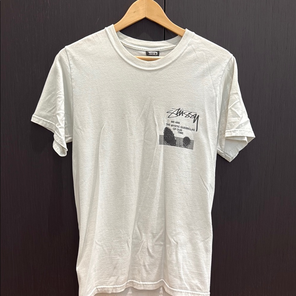 Stussy White Short Sleeve Tee Minimalist Design